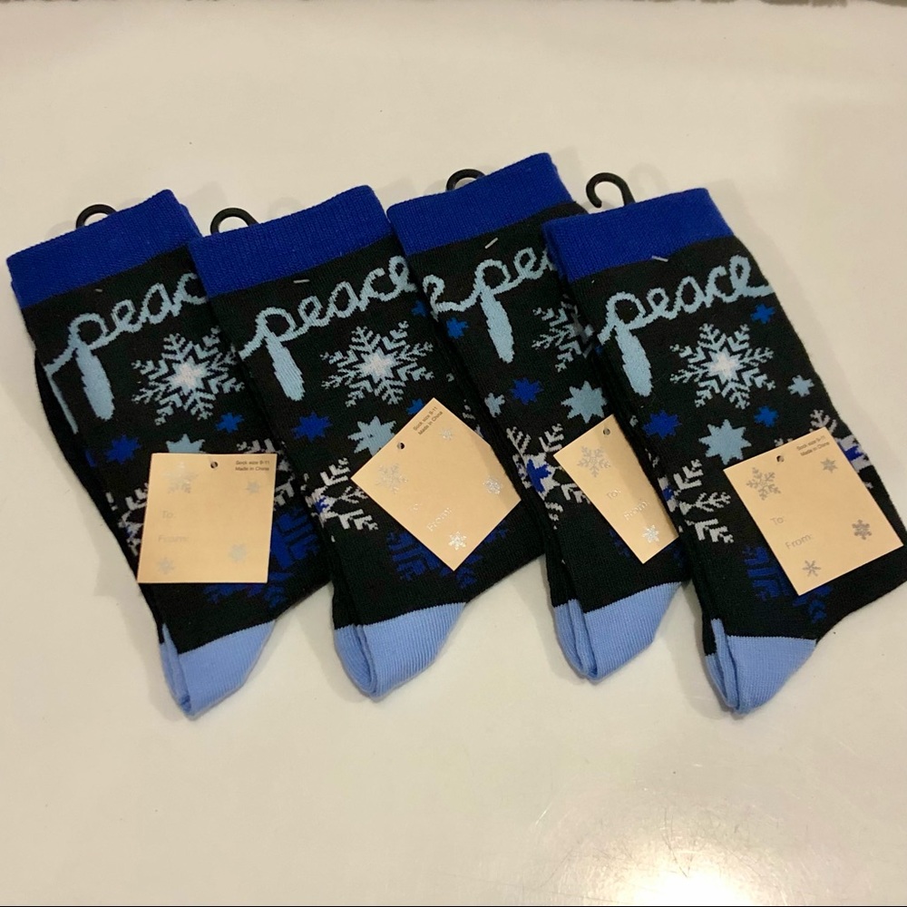 CHRISTMAS NOVELTY SOCKS X 4 - Picture 1 of 4